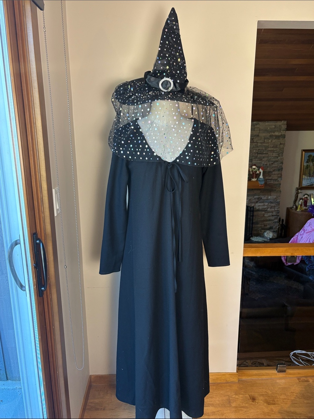 Black Witch Costume Dress with warlock pants - couples costume